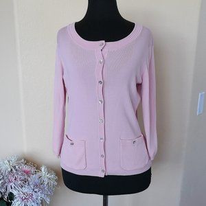 Pink Button-down Cardigan- Size PS
